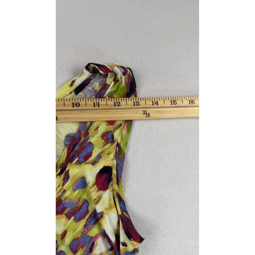Simply Vera Vera Wang Floral Abstract Tank Top Sleeveless Stretch Size Small - Picture 4 of 5